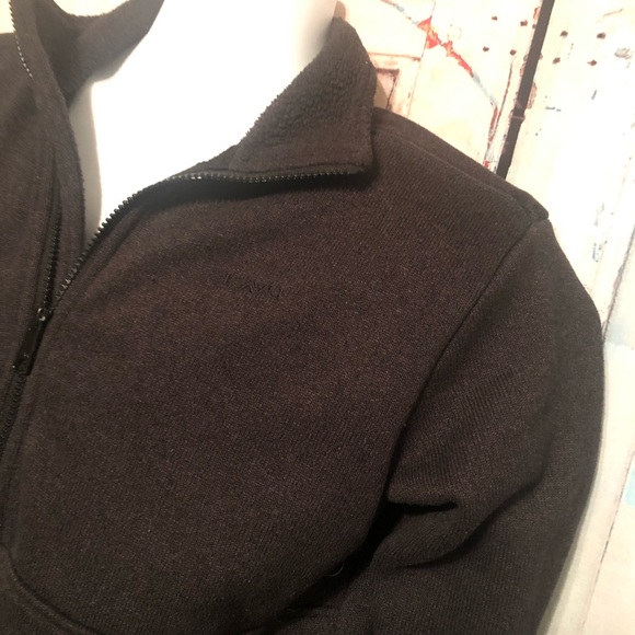 KAVU Mens Fleece Hiking Pullover Jacket 1/4 Zip